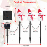 Solar-Powered Christmas Snowman Garden Stake Light