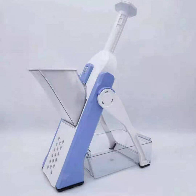 a blue and white device