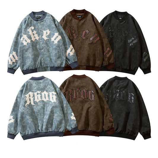 Women's Embroidered Baseball Jacket