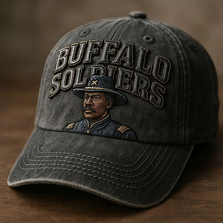 a hat with a picture of a man