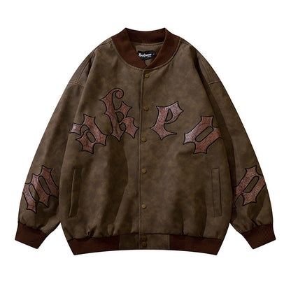Women's Embroidered Baseball Jacket