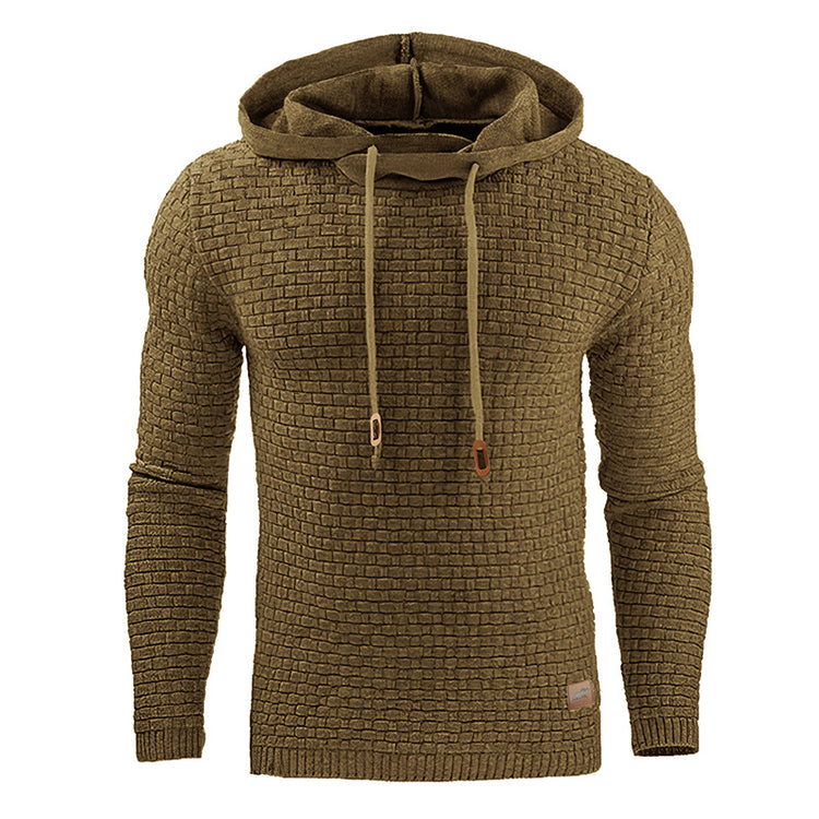 a green sweater with a hood