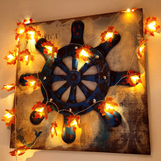 LED Maple Leaf Halloween String Lights