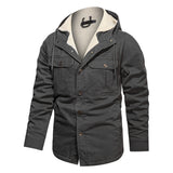 Men Cotton Jacket Winter Thick Warm Parkas Male Plus Velvet Casual Hooded Coat