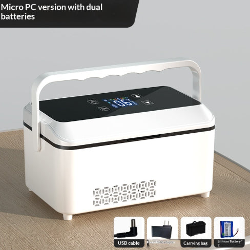 Portable Refrigerator Cool Box Mini Dual-Use CarHome Cooling USB-Powered Compact Fridge