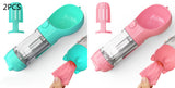 3-in-1 Portable Dog Water Bottle with Bowl and Waste Bag Storage