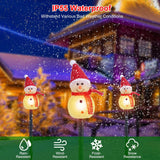 Solar-Powered Christmas Snowman Garden Stake Light