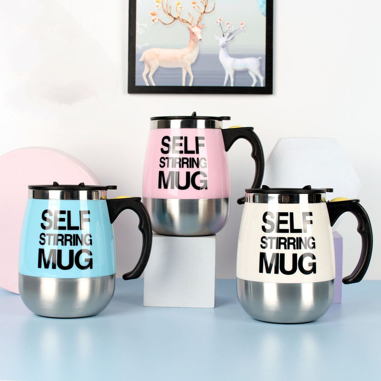 a group of mugs on a table