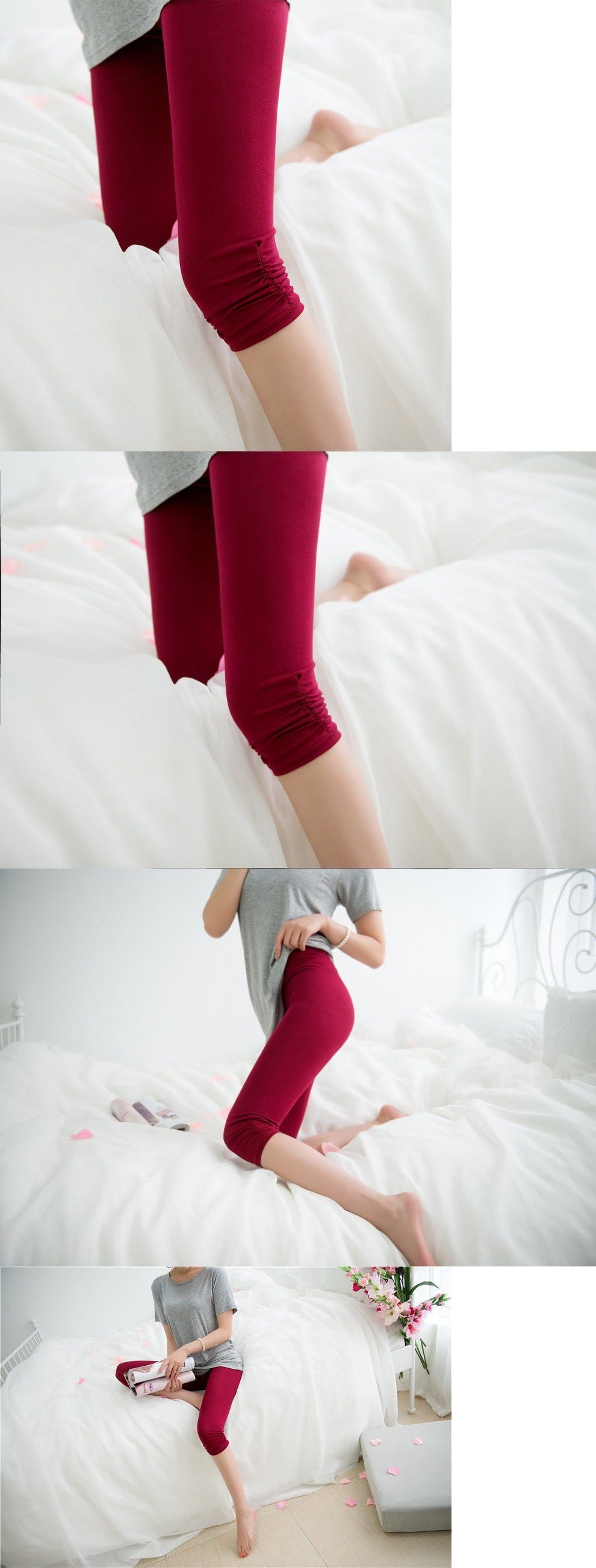 Cotton Pants Summer Thin Women's Security Exposure Pants Bottoming Cropped Pants