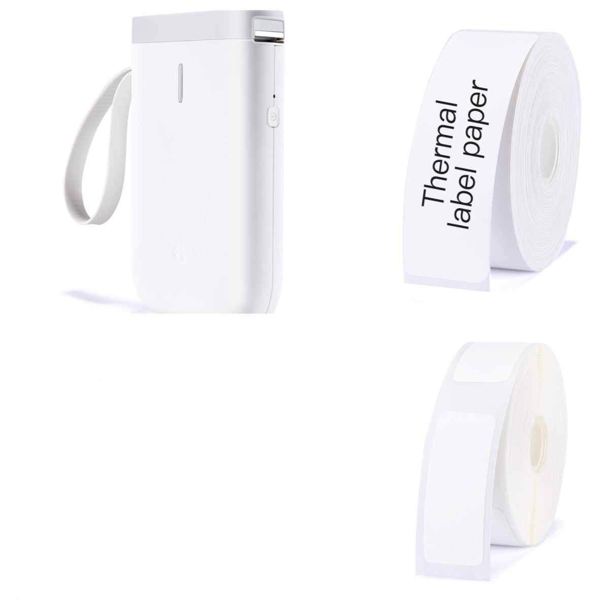 a roll of white labels