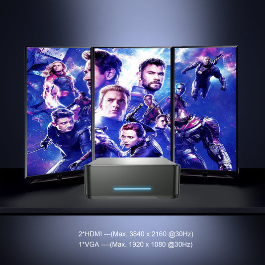 Mini Host GK3V-Pro Dual HDMI And VGA 3 Display Output The Mini Pc Is Pre-installed With Win11