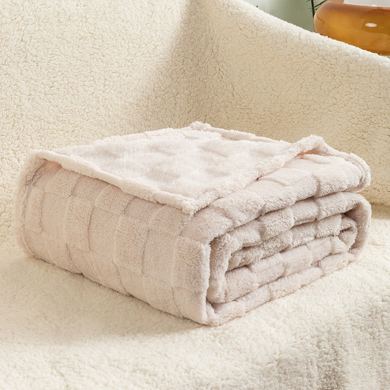 a blanket on a couch
