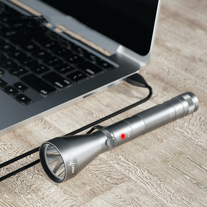Long Range Outdoor Camping Compass Rechargeable Usb Waterproof Portable Flashlight