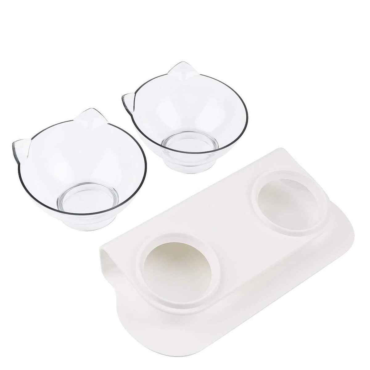 a group of glass bowls