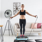 Whole-Body Vibration Exercise Platform with Resistance Bands