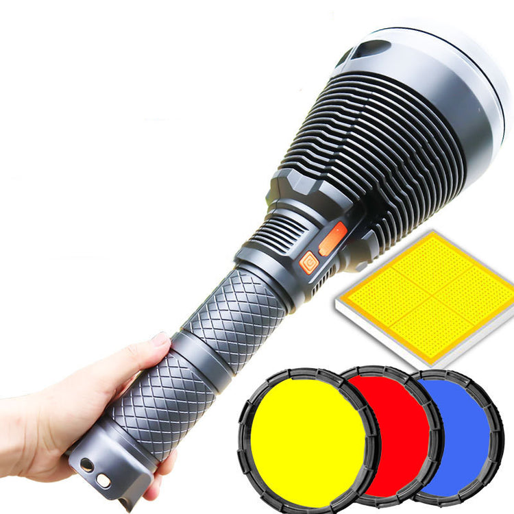 a hand holding a flashlight