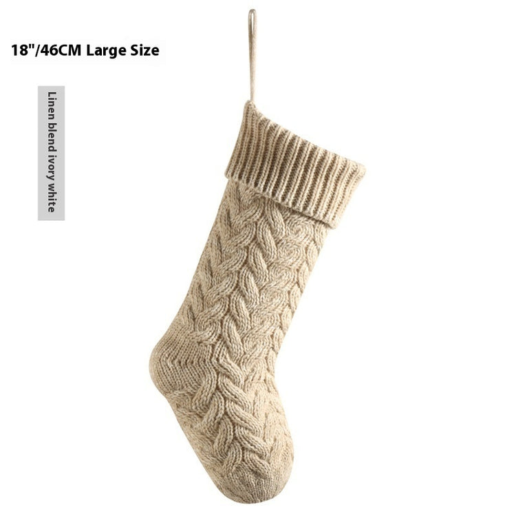 a knitted stocking from a string
