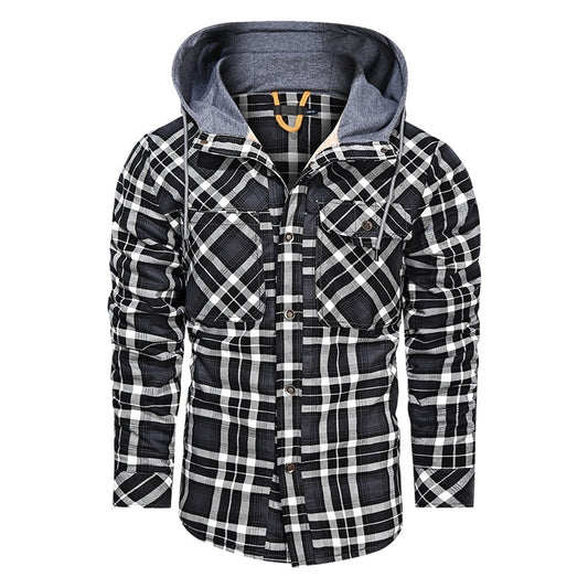 Men Warm Jacket Fleece Thick Men Slim Fit Hooded Jackets