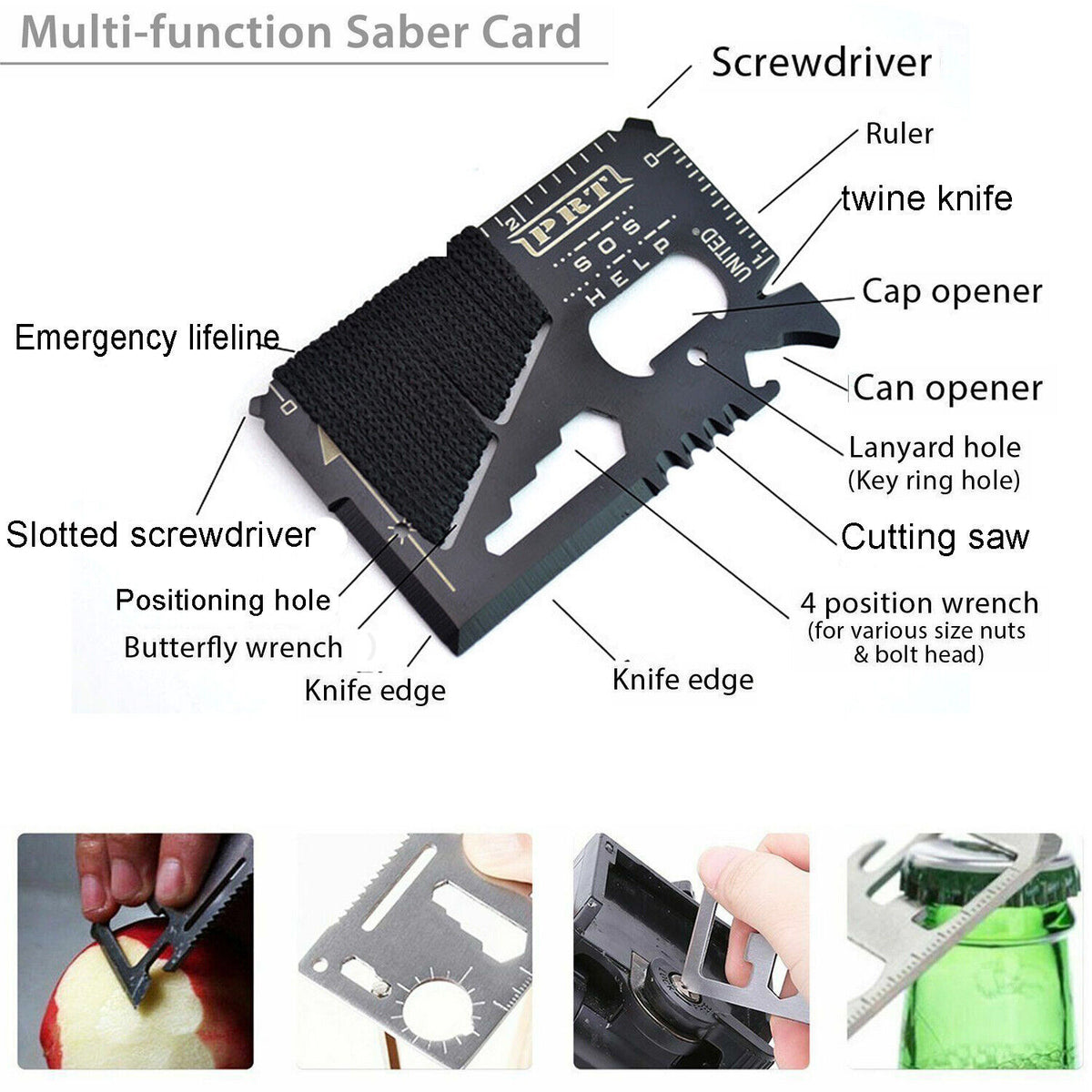a multi-function saber card with text