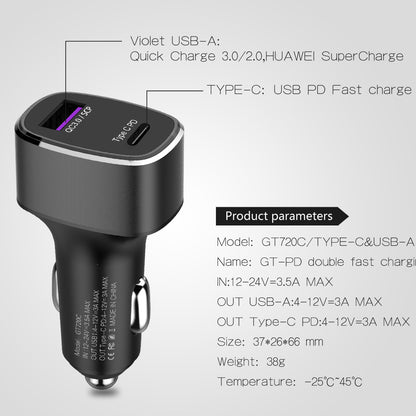 Car Charger Dual USB TYPE C PD QC 3.0 2.0