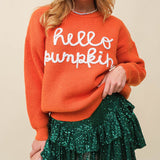 Women's Embroidered Halloween Pullover Sweater