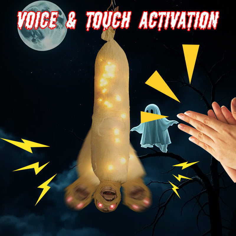 Halloween Inverted Mummy Induction Electric Luminous Hanging Ghost