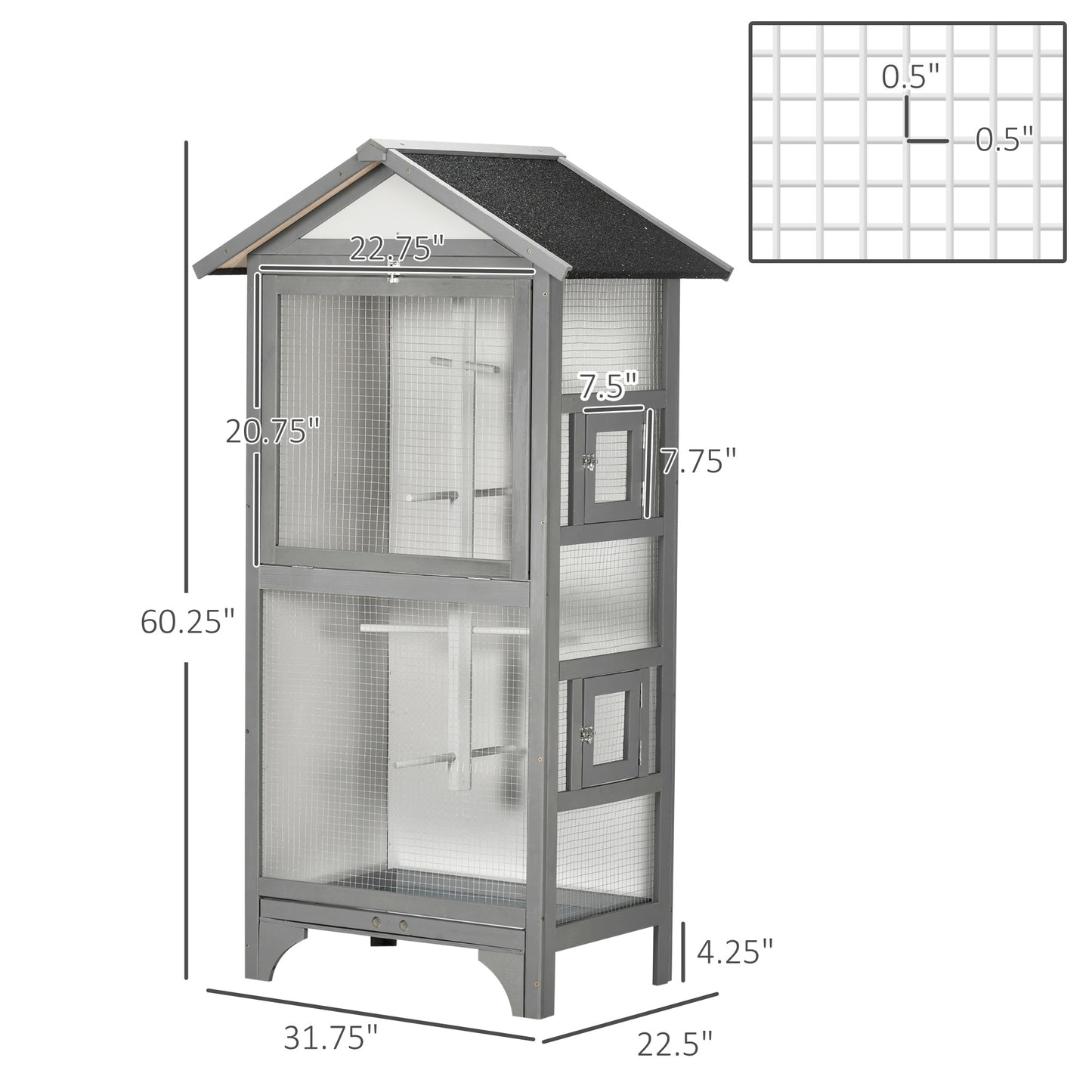 60" Outdoor Bird Cage for Finches