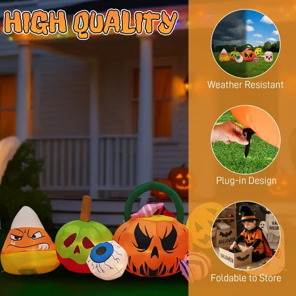 a group of halloween decorations