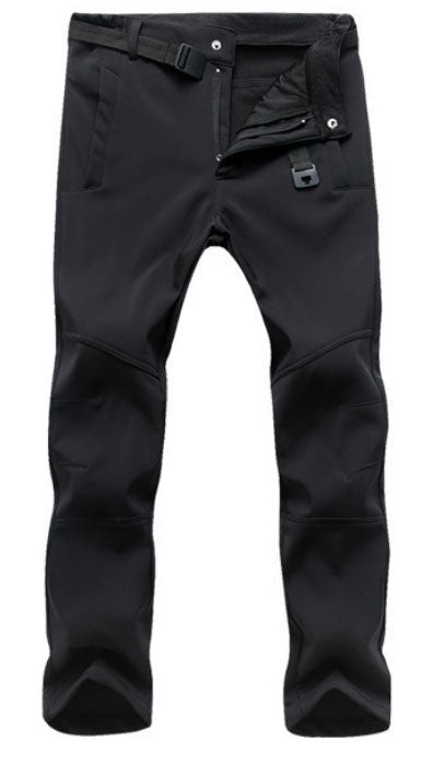 a black pants with a buckle