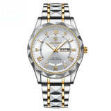 Men's Luminous Quartz Watch with Dual Calendar