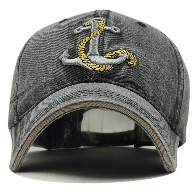 a hat with an anchor on it