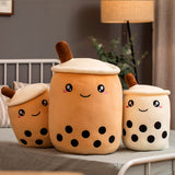 Strawberry Milk Tea Plush Toy Pillow