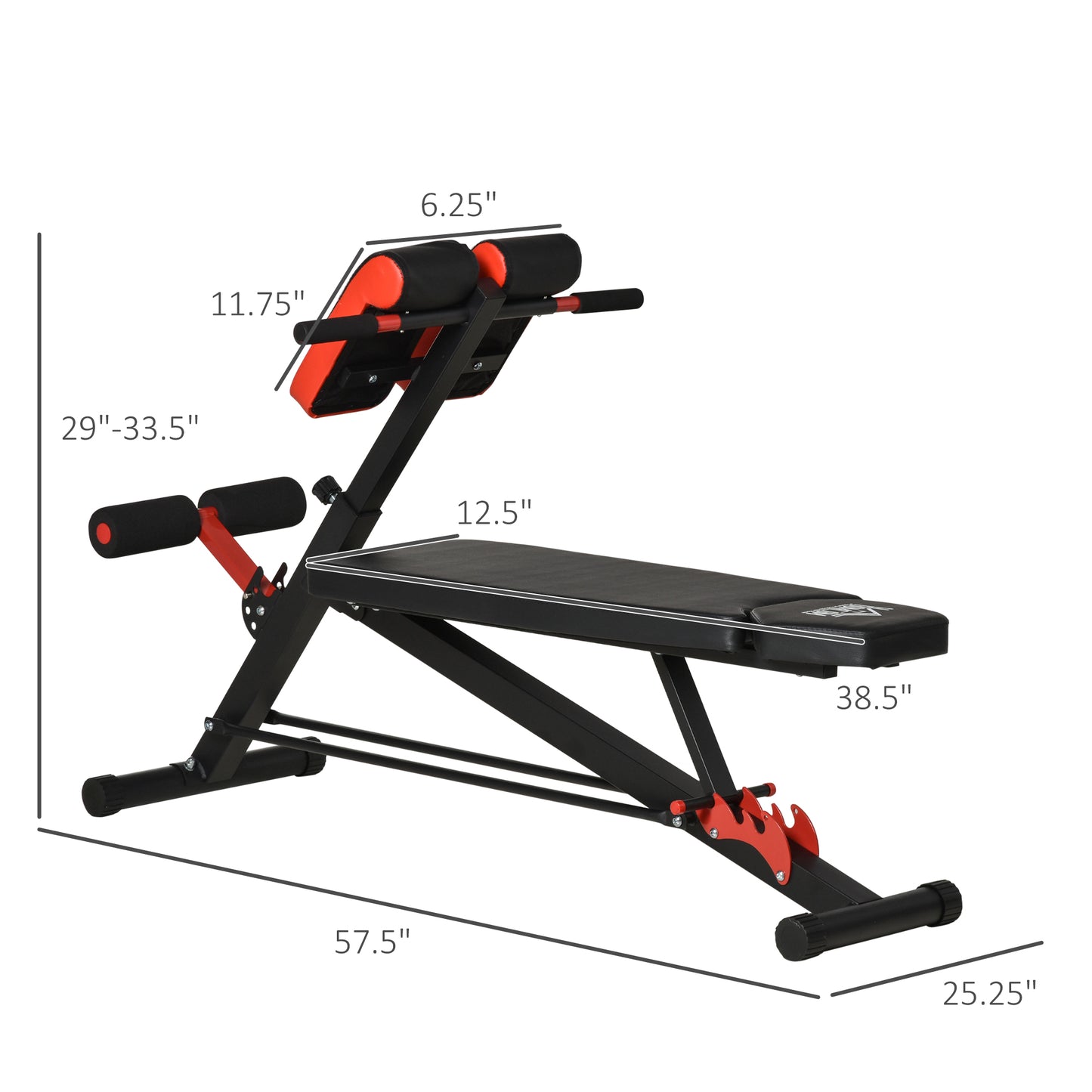 Adjustable Hyper Extension Dumbbell Weight Bench