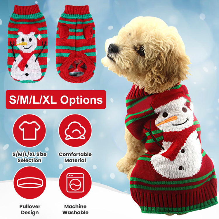 a dog wearing a sweater and gloves