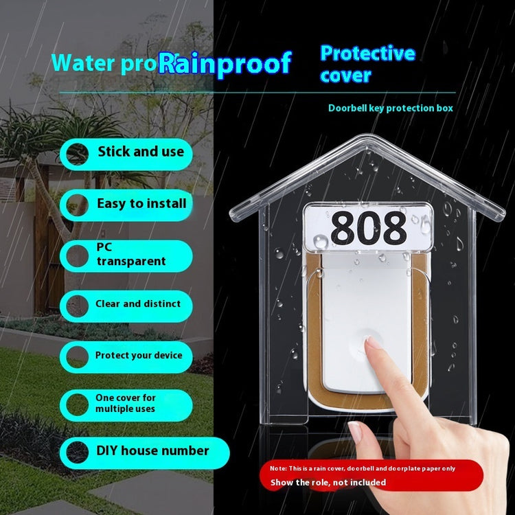a hand pressing a waterproof cover