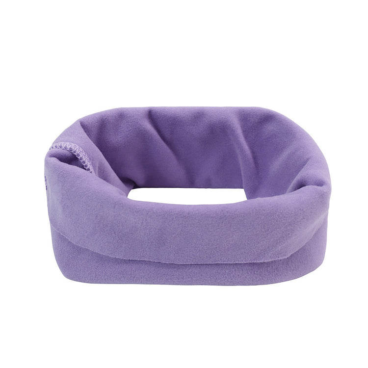 a purple beanie on a white background