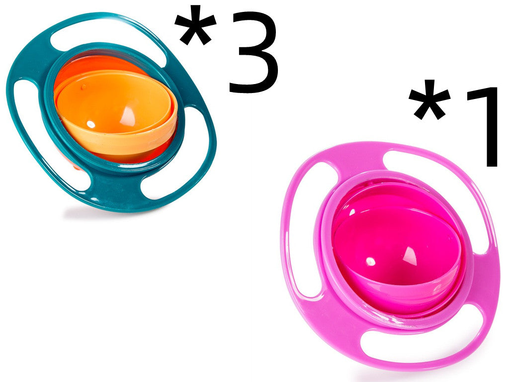 a baby pacifier with a couple of bowls