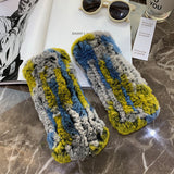 Women's Rex Rabbit-Fur Winter Gloves