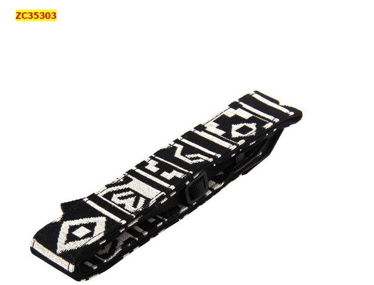 a black and white strap