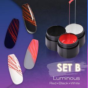 a set of nail polishes