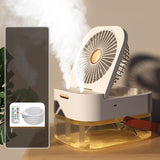 Portable Mist Fan with Humidifier and Night Light