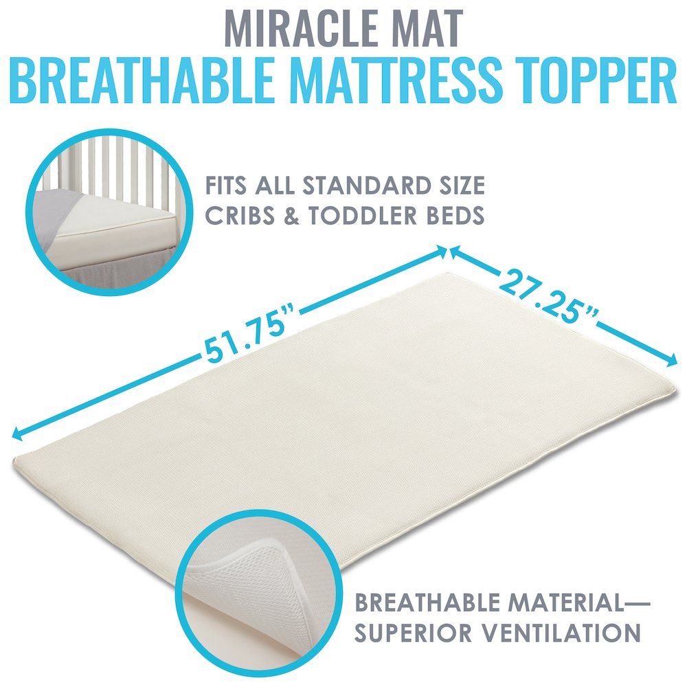 a white mattress with blue text
