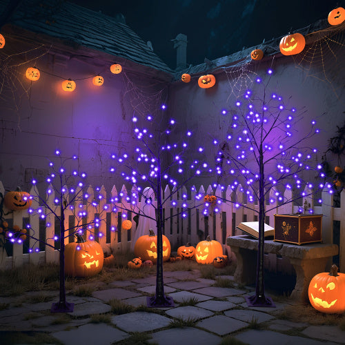 a halloween decorations in a yard