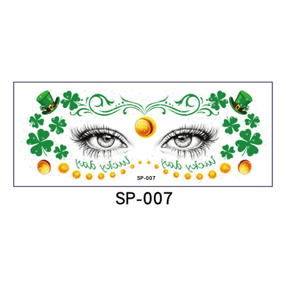 Irish Glitter Tattoo Sticker St Patrick Holiday Party