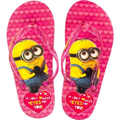 Girls Licenced Minions Flip Flops