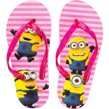 Girls Licenced Minions Flip Flops