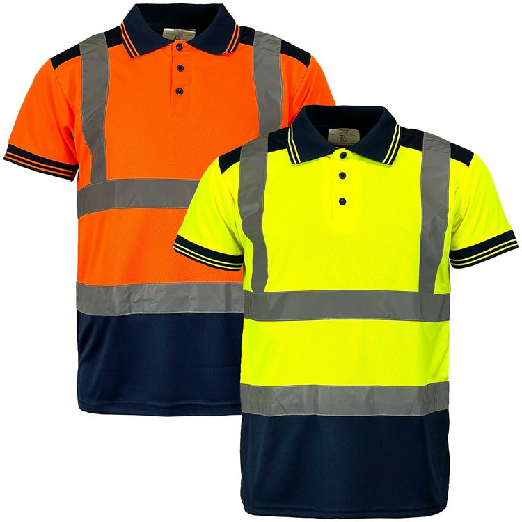 a pair of reflective shirts