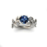Zircon Leaf-Design Fashion Ring
