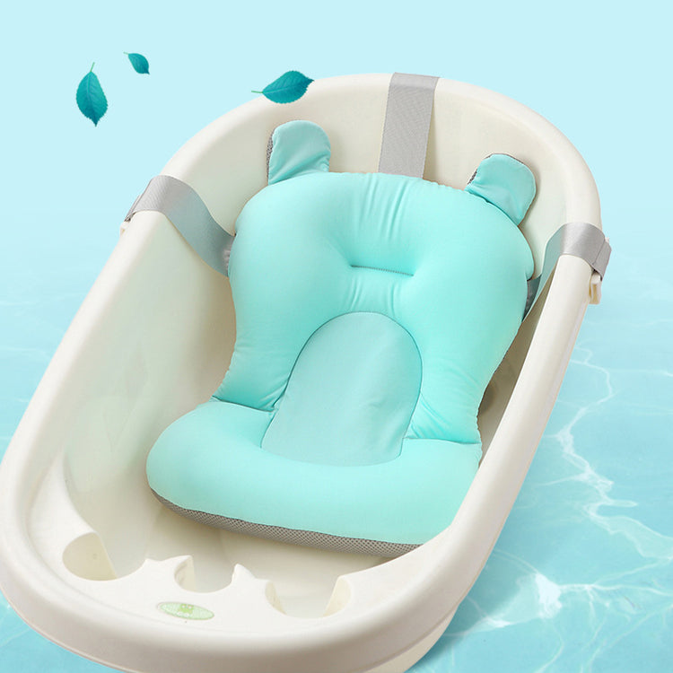 a baby bathtub with a pillow