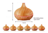 Wood-Grain Aromatherapy Lamp with Remote